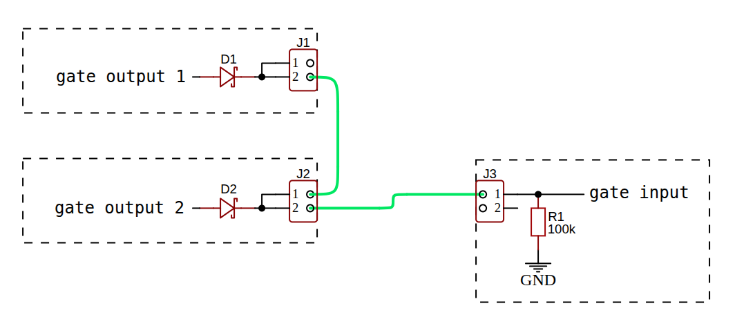 Diode wired OR